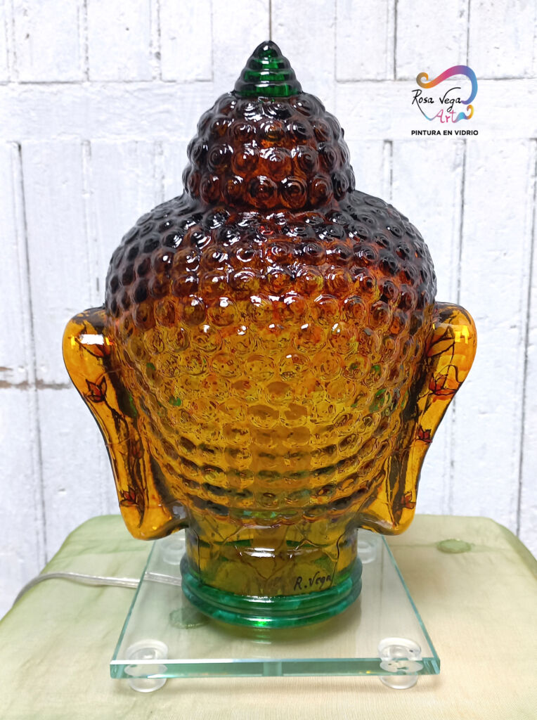 Lámpara Vidrio Buda Amarillo - Imagen 5