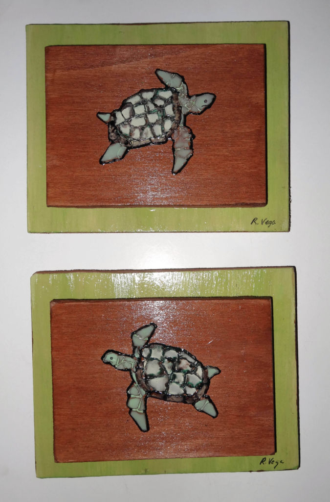 Cuadros de Tortugas Mosaico de vidrio