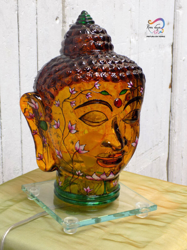 Lámpara Vidrio Buda Amarillo - Imagen 3