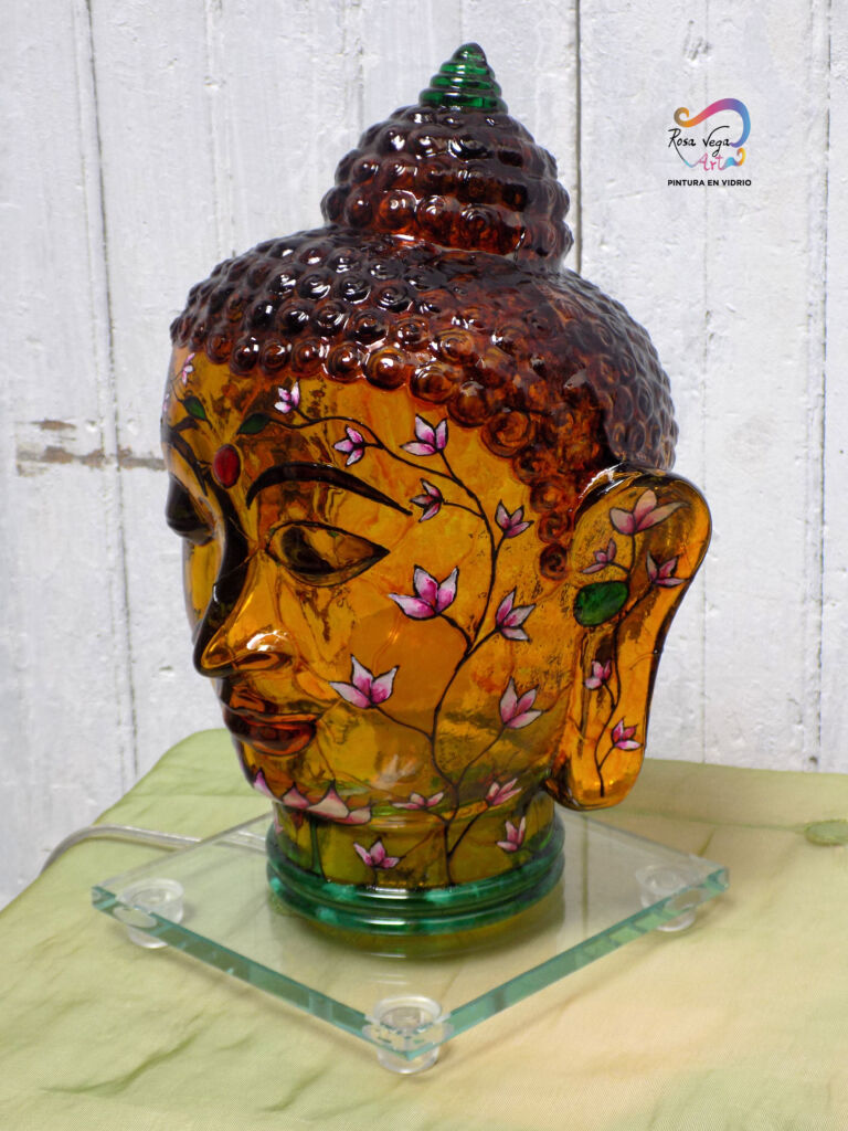 Lámpara Vidrio Buda Amarillo - Imagen 4