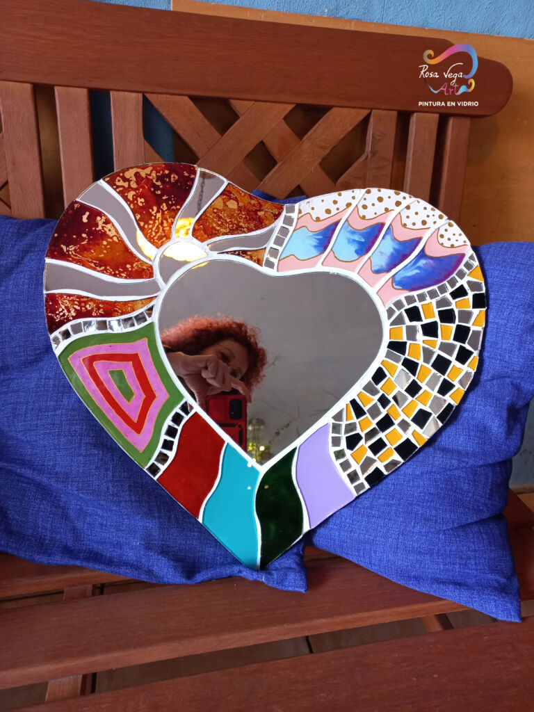 Espejo en forma de corazón Marciano